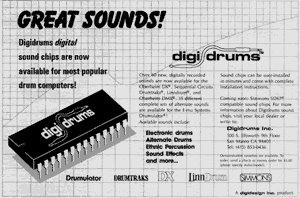 Digidrums Advert from 1985